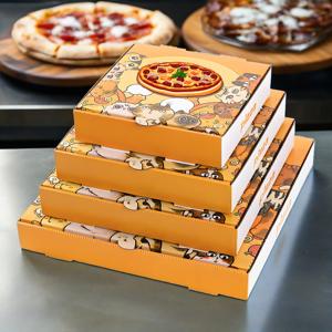 Scatola per <span class=keywords><strong>Pizza</strong></span> in Carta Kraft con Logo Personalizzato, Grado Alimentare, 8 10 12 14 15 16 Pollici, Scatola da Asporto in Cartone Ondulato per Imballaggio <span class=keywords><strong>Pizza</strong></span> - Product Image 1