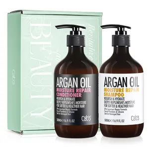Certified hair beauty factory OEM brand label argan oil shampoo conditioner