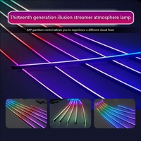 Kit d'éclairage LED acrylique universel pour l'intérieur de la voiture, 64 couleurs RGB Symphony, bande lumineuse, 18 1 12V 5W, télécommande APP, OEM 8008/8009