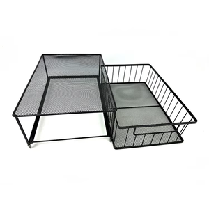Cesta de Almacenamiento Metálica Extraíble de 2 Niveles <span class=keywords><strong>DaS</strong></span>, Organizador de Especias para Encimera de Cocina, Estante de Almacenamiento para Cajones - Product Image 6