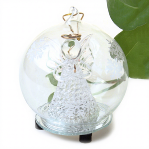 Palline di Natale in Vetro Personalizzate Fatte a Mano di Alta Qualità con Design <span class=keywords><strong>Angelo</strong></span>, Decorazioni Ecologiche per la Casa - Product Image 5