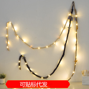 Guirlandes lumineuses LED en corde de coton, éclairage décoratif à piles pour chambre à coucher et salle à manger, décoration de festival de Noël - Product Image 5