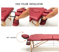 Profession elles Pinky Leem Wimpern verlängerung sbett aus Holz Multifunktion ales Klapp verstellbares Luxus-Salon-Massage bett