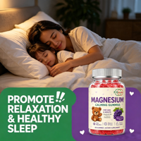 Gummies Naturelles OEM Marque Privée pour le Sommeil, Sans Mélatonine, avec Vitamines B6 & D3, L-Théanine et Glycinate de Magnésium