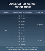 10.25 "8 Core CPU 4 + 64GB Auto Radio Stéréo Gps Navi avec Carplay sans fil Android 13 pour Lexus NX 2014-2017 Lecteur Dvd de voiture