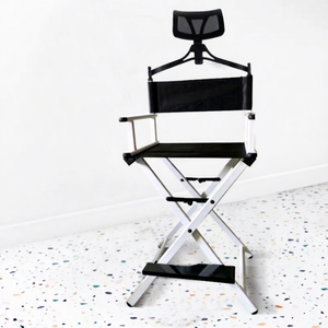 Silla de Maquillaje Plegable Moderna - Silla Portátil de Aluminio para Exteriores con Respaldo Alto, Estilo Ejecutivo, Apta para Dormitorio y Uso en Centros Comerciales - Product Image 4