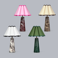 Lampe de table sans fil en marbre naturel de luxe, moderne et minimaliste, LED rechargeable sur batterie pour chambre, salon, bureau, décoration intérieure