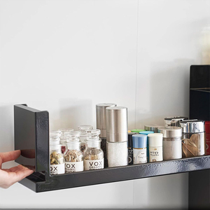 Nuovo Portaspezie a 3 Ripiani in Acciaio per Cucina, Moderno ed Ecologico, Portaoggetti Verticale <span class=keywords><strong>Nero</strong></span> con Cassetti per Soggiorno - Product Image 5