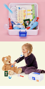 16 pièces semblant jouer en plastique <span class=keywords><strong>chariot</strong></span> médical jouets ensemble enfants kit de médecin - Product Image 4