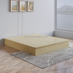 Custom 3 Star Hotel Apartment Furniture Modern Wooden <b>Platform</b> <b>Bed</b> <b>Frame</b> Low Profile Japanese Tatami Style Minimalist Floor <b>Bed</b> - Product Image 2