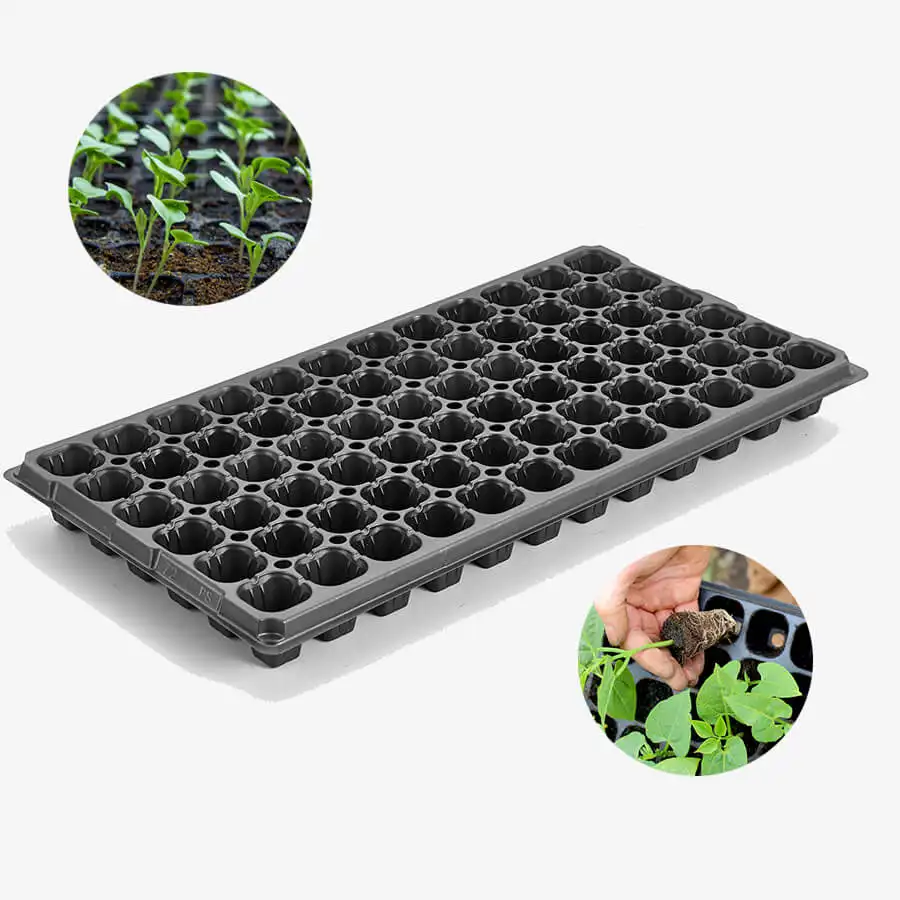 1.0mm Thickness XS Seed Starter Trays 50 72 105 128 200 288 Cells plastic seed tray for planting