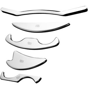 Planche de massage Gua Sha en acier inoxydable Shi Shi He Type B, portable, pour le visage, le cou, le corps, outil de grattage des méridiens - Product Image 5