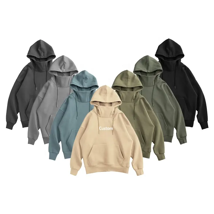 Wholesale New Design Custom Logo Printing Plain Hoodies Sweatshirt Cut And Sew Oversized Hoodie Unisex