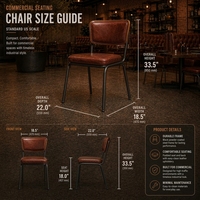 Table carrée en bois avec banquette capitonnée à dossier haut Ron Group, chaise en cuir rembourrée, mobilier industriel sur mesure pour restaurant