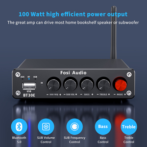 <span class=keywords><strong>Amplificateur</strong></span> de puissance sonore Blue 5.0, <span class=keywords><strong>amplificateur</strong></span> intégré 2.1 canaux et lecteur de disque U, subwoofer audio domestique 100W BT30E Fosi Audio - Product Image 3