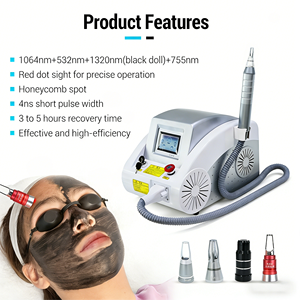 ポータブル4チップタトゥー除去機 黒ずみ除去 ピコ秒カーボンピール タトゥー除去マシン - Product Image 3