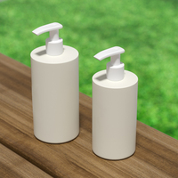 Bouteille de shampooing à l'épaule en PET de 300ml 500ml avec pompe Gel douche sablé sérigraphie produits de soins capillaires Logo personnalisé de luxe