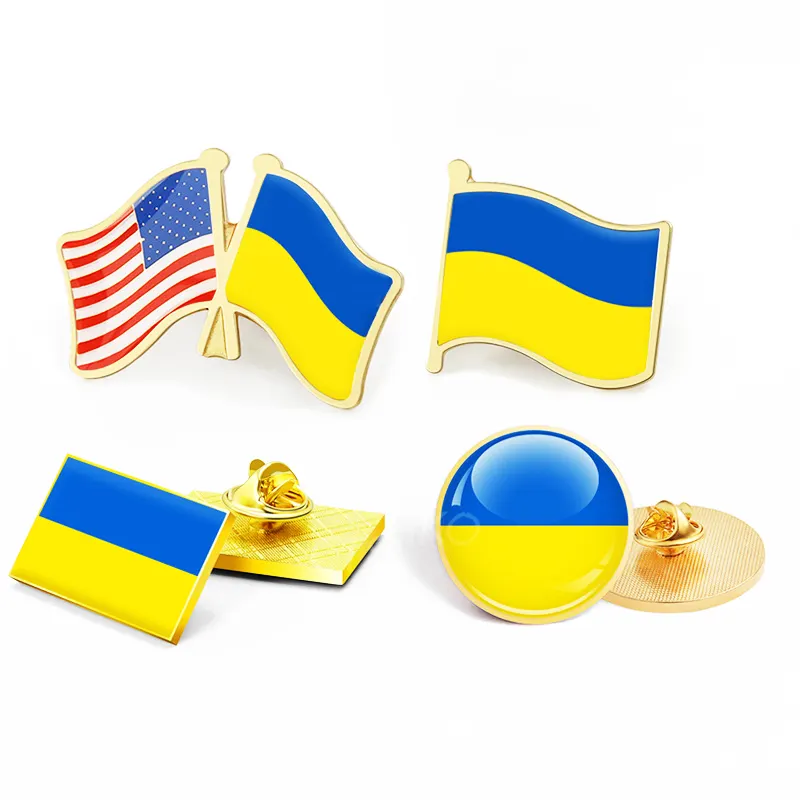 Oneway, оптовая продажа, украинский флаг, значки, броши, металлические украинские булавки для лацканов