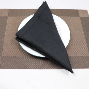 Nappe en lin de style boutique, faite à la main, carrée 50x50cm, ourlet simple, couleur et taille personnalisables - Product Image 1