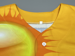 Maillot de baseball personnalisé en polyester jaune uniforme à enfiler pour femme chemises de softball à impression par sublimation à manches courtes - Product Image 4