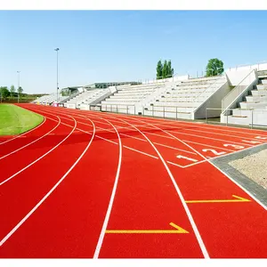 Pista da corsa in PU completa approvata Iaaf pista elastica alta per lo sport e la corsa pista atletica di buona qualità da 400 metri