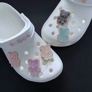 Groothandel Teddybeer Schoen Bedels Voor Schoen Decoraties Metalen Bling Klomp Schoenen Decoratie Strass Metalen Ontvoerders