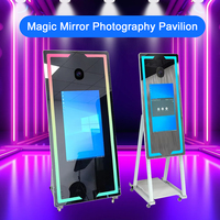Machine de photomaton portable intelligente 65 pouces avec appareil photo reflex intégré, écran tactile, Wi-Fi/USB, en métal et verre trempé, pour auto-service