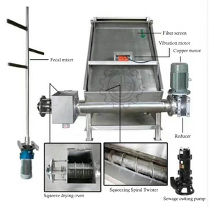 Nghiêng màn hình Lọc bùn khử nước máy trang trại động vật chất thải vít Báo Chí dehydrator - Product Image 6