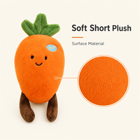 Wortel Pluche Speelgoed Zachte Knuffeldier Pop Schattig Realistisch Kinderspeelgoed Cadeau voor de Kinderkamer Huisdecoratie PP Katoenen Vulling