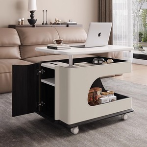 <span class=keywords><strong>Tavolino</strong></span> da Caffè Stile Antico con Ruote, Tavolo Laterale per Divano, Piccolo Tavolo Pieghevole di Alta Qualità per la Casa - Product Image 4