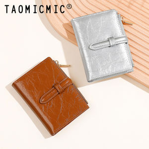 <span class=keywords><strong>Portefeuille</strong></span> pour femme TAOMICMIC, commerce extérieur, niche rétro, court, pliable, en PU, multifonction, à deux volets, avec porte-cartes - Product Image 5