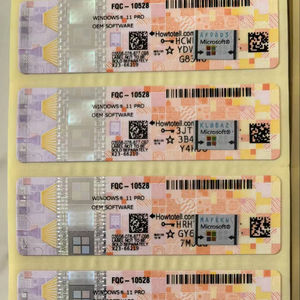 Etiquetas de Licencia OEM de <span class=keywords><strong>Win11</strong></span> Pro, Activación en Línea, Código de Clave de Win 11 Professional, Etiqueta COA Rosa/Plateada, Software MS - Product Image 1