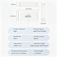 USB-C Kart Okuyucu, 3'ü 1 arada SD TF ve USB2.0 Arayüzü, Uygulama Gerektirmez, Dizüstü Bilgisayar, Masaüstü ve Dijital Kameralarda Hızlı Dosya Aktarımı için