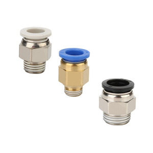 Haosheng <b>Quick</b> <b>Connector</b> 8mm Straight Threaded Pneumatic Pipe Fitting Nickel Plated Brass - Product Image 4