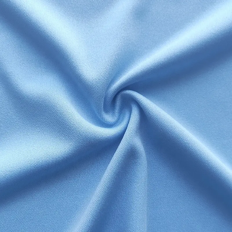 Mềm Micro 100% Polyester Sợi Nhỏ Dệt Kim Căng Đồng Bằng T Áo Sơ Mi Vải Cho Thể Thao