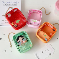 Sac de poussette 3D transparent en PVC INS10cm15CM personnalisé, motif dessin animé mignon, sac de rangement pour poupée fruit, sac pendentif pour étudiant