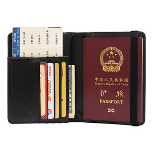 Tarjetero y Porta Pasaporte con Bloqueo RFID para Negocios, con Logotipo Metálico, para Pasaportes de EE. UU. - Product Image 3