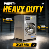 Mesin Cuci Ekstraktor Komersial Stainless Steel Elektrik dengan Suspensi Soft Mount untuk Operasi Laundry dengan Kebisingan Rendah