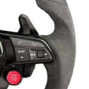 Avec bouton de démarrage S-<span class=keywords><strong>Line</strong></span> Volant en cuir pour Audi R8 TTRS <span class=keywords><strong>rs</strong></span> C6 C7 S7 S4 A4 R8 RS3 SQ5 S5 B9 A6 C8 A3 A5 A6 A7 <span class=keywords><strong>Q3</strong></span> Q5 - Product Image 4