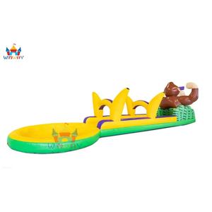 Vente flash géante, toboggan gonflable de piscine de haute qualité en PVC, thème jungle, gorille, banane, le booster d'ambiance ultime pour les fêtes - Product Image 2