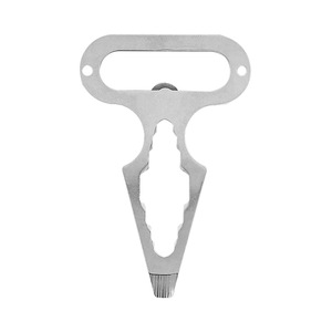 Clé multifonction à pointes en acier inoxydable pour la défense personnelle, outil de survie pour le camping en plein air, outil EDC durable, couleur grise - Product Image 1