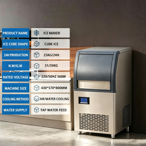 25kg/24h Commercial Automatic <b>Ice</b> Cube Making <b>Machine</b> Stainless Steel Countertop Maker Industrial <b>Ice</b> Cube Making <b>Machine</b> - Product Image 4