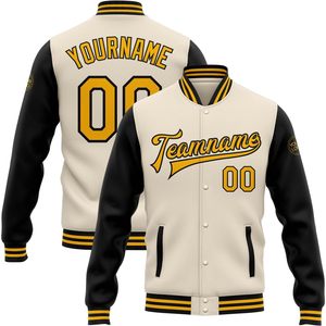 Veste de baseball personnalisée, veste de style universitaire personnalisée, nom et numéro brodés, logo, unisexe, adulte, style preppy d'automne - Product Image 1