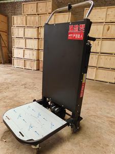 4-पहिया फोल्डेबल प्लेटफॉर्म बेल्ट बेल्ट के साथ स्टील इलेक्ट्रिक सीढ़ी पर्वतारोही ट्रॉली पर्वतारोही ट्रोली - Product Image 4