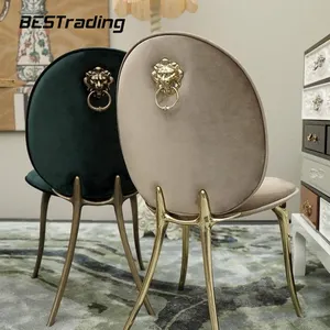 New design luxury velvet table chair dining room furniture