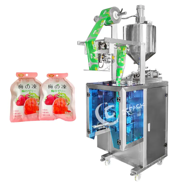 Máquina automática de envasado de miel especial, contenedor Vertical de líquido, bolsa Irregular, sellado de enzima, gelatina