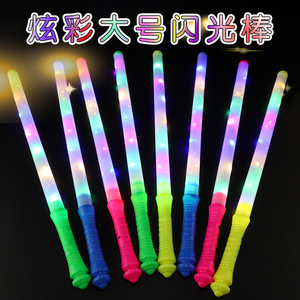 Bâton lumineux LED en plastique, couleurs unies, fluorescent, numérique, sept lumières, clignotant, pour décoration de fête, vente en gros - Product Image 2