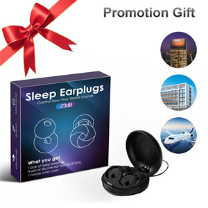 Tapones para los oídos negros de silicona con reducción de ruido para dormir, personalizados para pendientes, tapones para los oídos para avión - Product Image 4