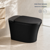 WC intelligent avec bidet, nettoyage pour enfants, séchage à air chaud, siège chauffant, chasse d'eau automatique, drainage S-Trap/P-Trap, double chasse d'eau