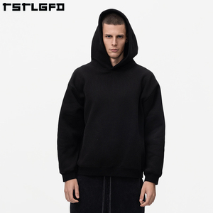 Felpe da Uomo Oversize di Alta Qualità con Cappuccio e Logo Personalizzato, in <span class=keywords><strong>Cotone</strong></span> Spesso da 350 GSM, Modello Boxy in Pile - Product Image 4